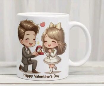 Valentine’s Day Cute Printed Ceramic Coffee Mug