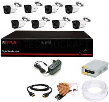 CP PLUS 8 bullet, 1 tb hard disk, 8 channel dvr, 8 chan...