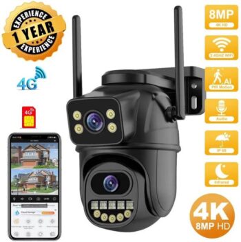 AVOIHS Dual Screen 4G SIM Camera 1080p HD Baby Monitor ...