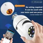 SATTOBISION CCTV Camera Wireless Bulb Shape V380 Pro Sp...