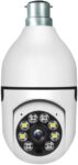 OSHSIZ Mobile Live View IR 1080P WiFi Ptz Bulb CCTV Cam...