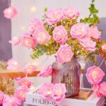 Refulgix 14 LEDs 3 m Pink Steady Flower Rice Lights