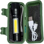 MZ Mini Rechargeable Pocket Light Zoom COB USB Charging...