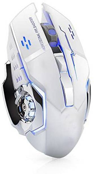 microware 2.4G Wireless Gaming Mouse 1600DPI Rechargeab...