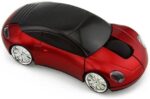 microware 2.4GHZ Wireless Car Shape Mouse 1600DPI Wirel...