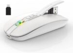 FKU 2.4GHz Wireless + Bluetooth 5.1 Mouse, Multi-Device...