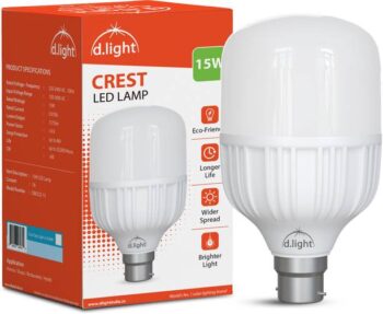 d.light 15 W Eye Safety Compliance Standard B22 LED Bul...