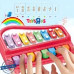 Toys R Us Bruin 2 in 1 Baby Piano Xylophone Toy 8 Multi...