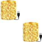 MANSAA 50 LEDs 5 m Gold, Yellow Steady Water Drop Rice ...