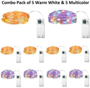 xenith 30 LEDs 3 m Multicolor, Gold Steady String Rice ...