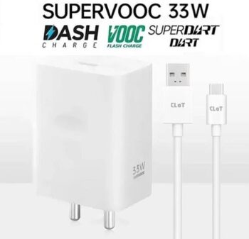 CLAT 3 W SuperVOOC 4 A Wall Charger for Mobile with Det...