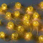 MANSAA 35 LEDs 3.5 m Gold, Yellow Steady Water Drop Ric...