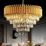 SHRESHTHA K9 Crystal Gold polish metal 500mm chandelier...
