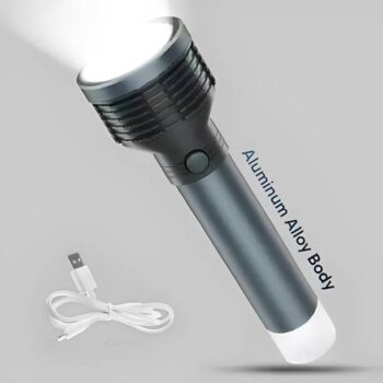 CRENTILA Rechargeable 2 in 1 Long Distance Torch Up to ...