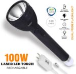 iDOLESHOP RECHARGEABLE HIGH BRIGHT LED TORCH TWO IN ONE...