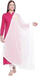 Woman's Plain Chiffon Dupatta with border lace