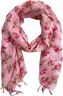 Rajasthani Women's Poly Winter Pink Floral Print Kota Doria Checkered Dupatta