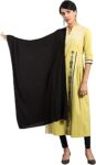Blended Solid Dupatta (Black_Free Size) For Womens