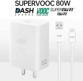 CLAT 80 W SuperVOOC 6 A Wall Charger for Mobile with De...