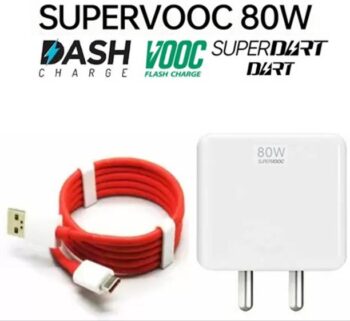 CLAT 80 W VOOC 6 A Wall Charger for Mobile with Detacha...