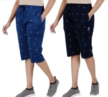Trendy Fashionista Women Capris / 3/4th Bottoms - Combo of 2