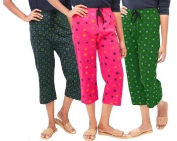 Women's Printed Capri Pants / Night Pants - Pack of 3