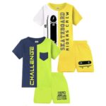 Modern Stylish Top & Bottom Sets | Kids Regular Fit T-shirts & Shirts Set - Combo of 2