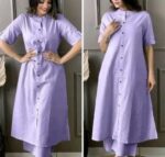 Women's Cotton Co-rd Set with Pockets in Top | Kurti & Palazzo Set