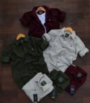 Premium Quality Popcorn Cotton Self Designer Full Sleeves Shirt Article