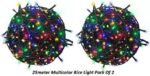 REIRSON 100 LEDs 25 m Multicolor, Black Color Changing,...
