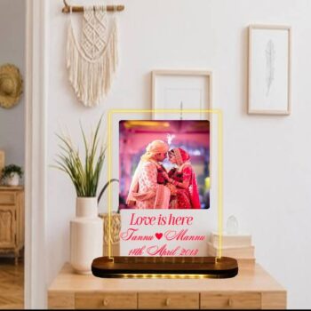 Vcart Customized Acrylic Photo Frame 3D Square LED Lamp...