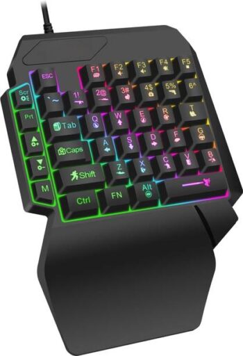 DWH F6 Wired USB Standard Gaming Keyboard Compatible wi...