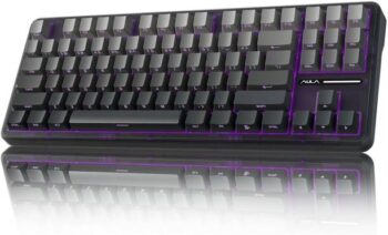 Aula F87 Wireless Side Engraved Keycaps Tri-Mode RGB Me...