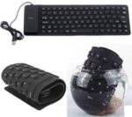 EBOFAB Foldable Silicone Keyboard, USB Wired Waterproof...