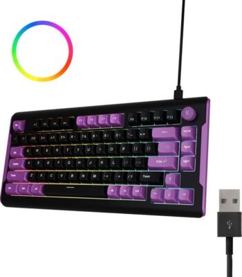 Kreo Hive Lite RGB 75% Wired Membrane Gaming Keyboard, ...