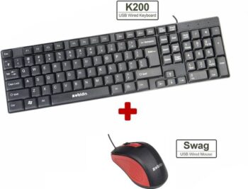 zebion K200+Swag Wired USB Standard Desktop Keyboard Co...