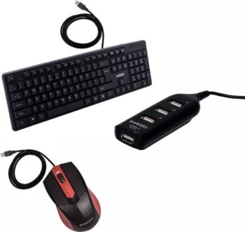 zebion K500 Wired Keyboard+ Swag wired Mouse+Pronto101 ...