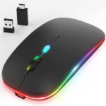 RETRACK LED Wireless Bluetooth Mouse, Rechargeable Slim...