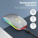 Dezful Lighting Mouse Gray Wireless Ambidextrous Optica...