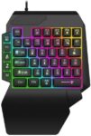XIKKART One Hand Gaming Keyboard, USB Wired Keyboard, 4...
