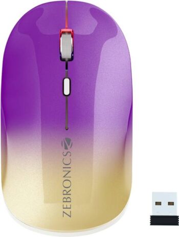 ZEBRONICS Poise Wireless Ambidextrous Optical Mouse Rec...