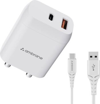 Ambrane 30 W 3 A Wall Charger for Mobile with Detachabl...