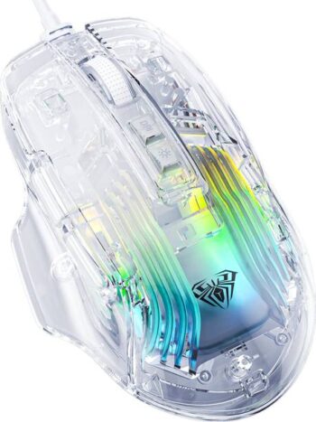 Aula S80 Transparent RGB, 7200 DPI, 7 buttons PC Wired ...