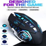 microware Wireless Gaming Mouse, Adjustable DPI 2.4 GHz...