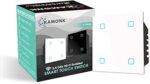 KAMONK Smart Touch Switch 4 Gang, Wi-Fi Enabled, No Additional Hubs, No Automation Related Wiring, Compatible With Amazon Alexa And Google Assistant, Add Shortcuts To Siri & Kamonk App (White)