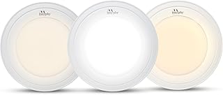 Murphy 15W Vega 3-in-1 Round LED Panel Color Changing Surface Light (Cool White/Warm White/Natural White, Pack of 4)-Polycarbonate