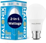 Halonix 2 in 1 All Rounder 9W,0.5W B22D Led Bulb Cool White & Off White,Pack of 1, Multi Wattage with Adjustable led Light
