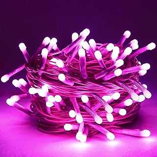 Lexton 40 LED Power Pixel Serial String/Fairy Light | Plug Sourced | Suitable for Home & Outdoor Decoration, Diwali, Christmas, Ramadan, Wedding, Party, Festival (Pack of 1, Pink)