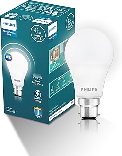 Philips Motion Sensor B22 LED Bulb | Motion Sensor Light for Home | Motion Sensor LED Bulb | Crystal White, Pack of 1