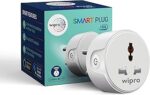 Wipro 10A smart plug with Energy monitoring- Suitable for small appliances like TVs, Electric Kettle, Mobile and Laptop Chargers (Works with Alexa and Google Assistant) (DSP1100)